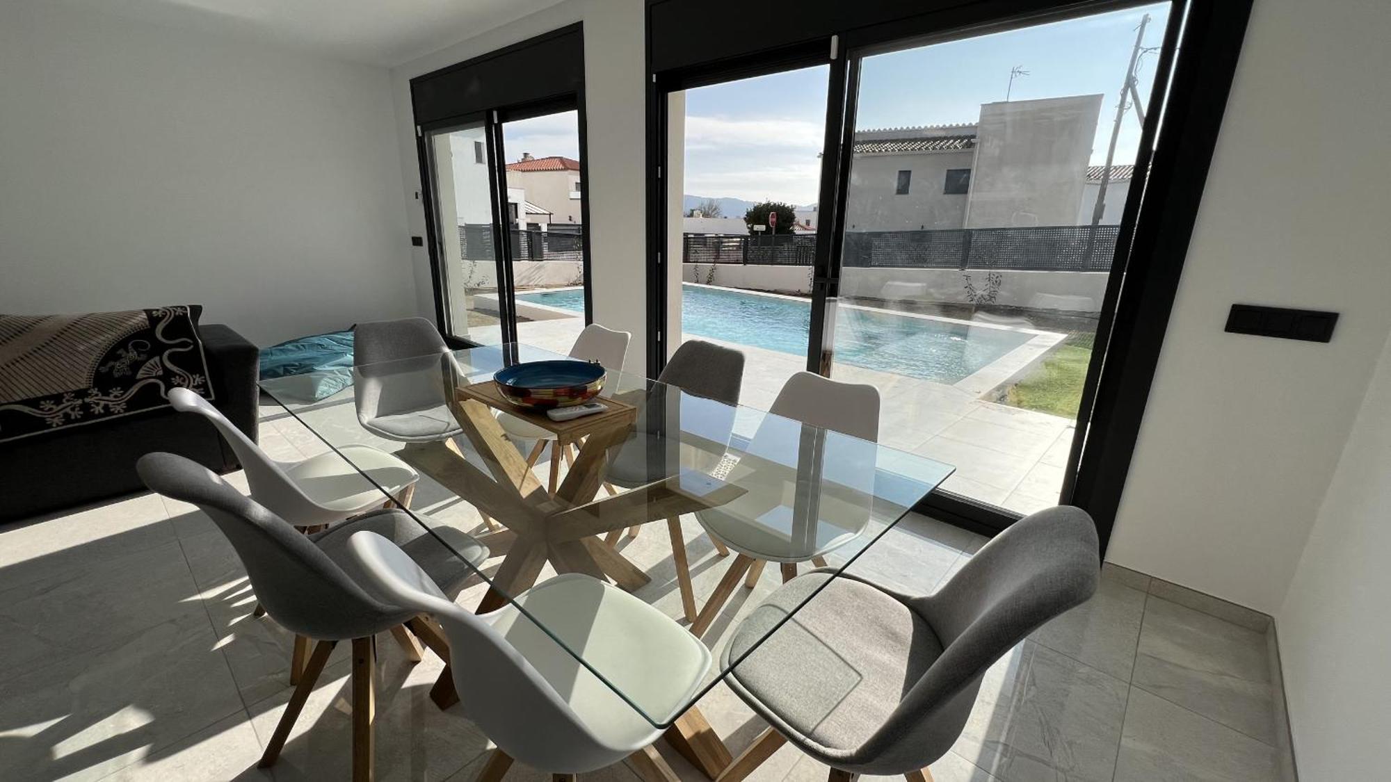Вилла Casa Moderna Roses Con Piscina Y Jardin Mas Bosca, Roses Палау-Сабардера Экстерьер фото