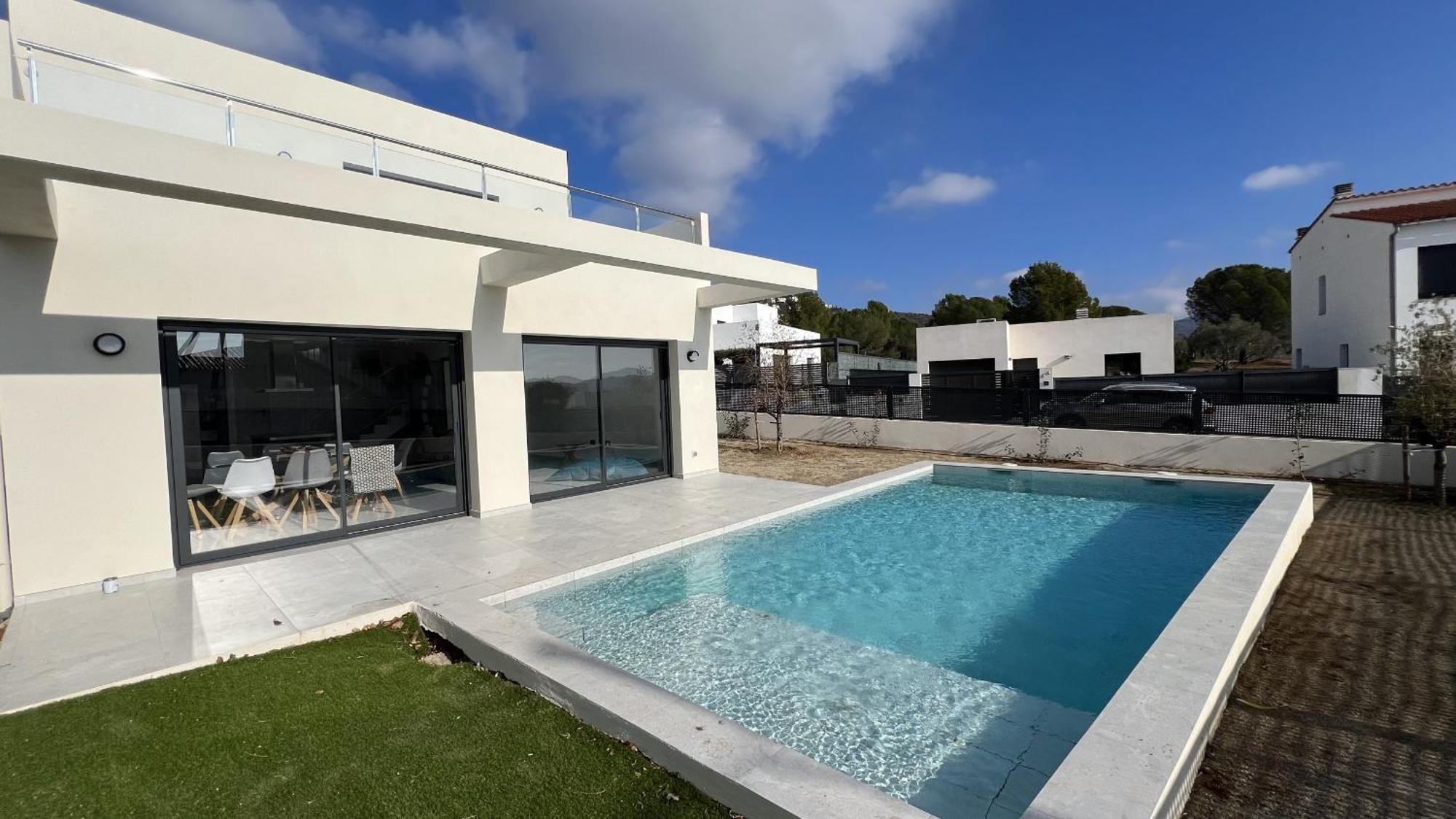 Вилла Casa Moderna Roses Con Piscina Y Jardin Mas Bosca, Roses Палау-Сабардера Экстерьер фото